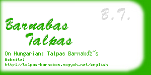 barnabas talpas business card